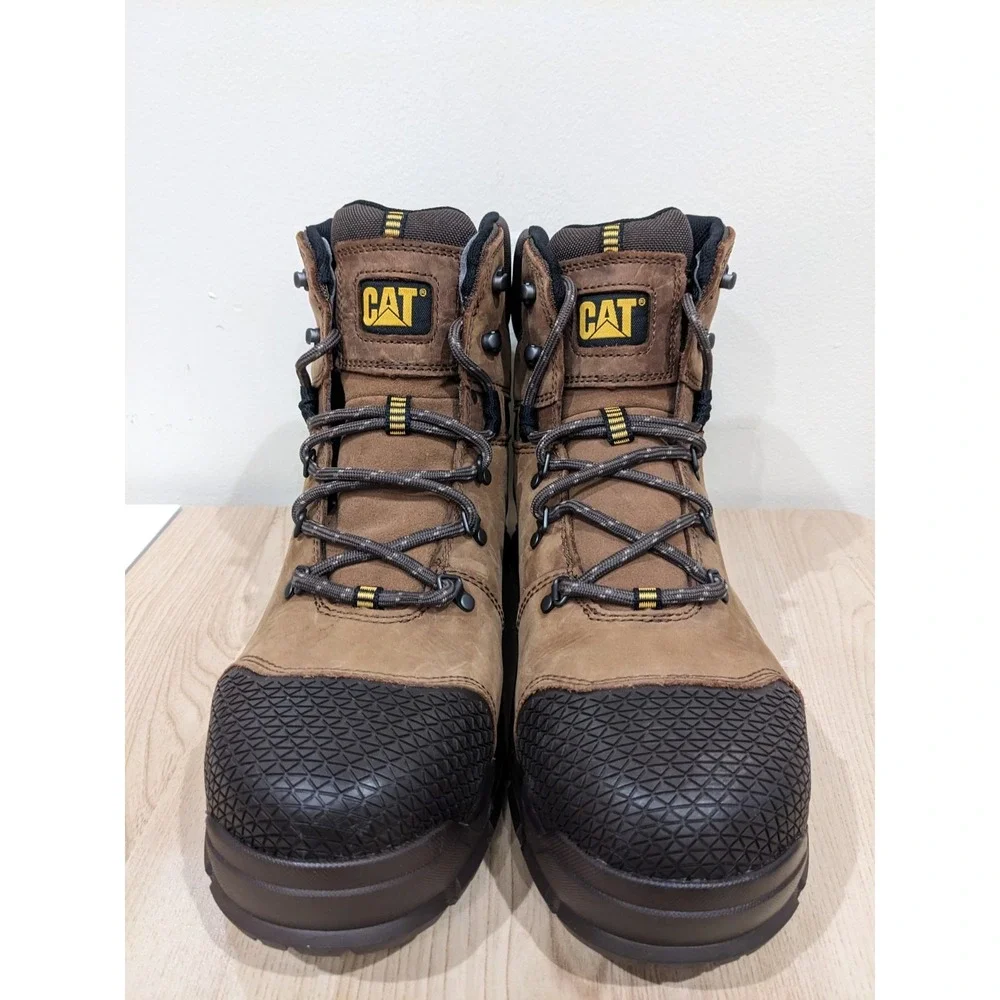 CAT Accomplice X Waterproof Steel Toe Work Boot Men's Size‎ 14 Brown Safety NEW